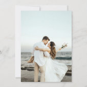 Classic Victorian Blue French Garden Chic Photo Save The Date (Achterkant)