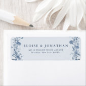 Classic Victorian Blue French Garden Chic Wedding Etiket (Insitu)