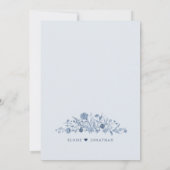 Classic Victorian Blue French Garden Chic Wedding Kaart (Achterkant)