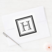 Classic vierkant monogram Stickers (Envelop)