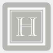 Classic vierkant monogram Stickers (Voorkant)
