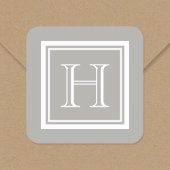 Classic vierkant monogram Stickers