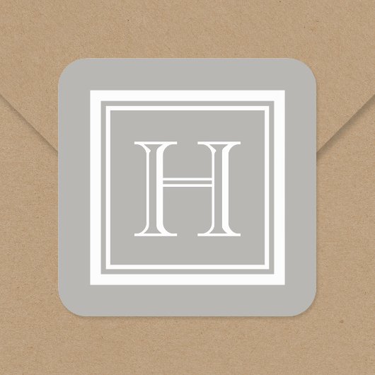 Classic vierkant monogram Stickers