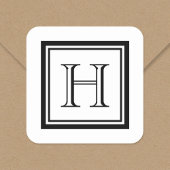 Classic vierkant monogram Stickers