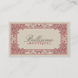 Classic Vignette Visitekaartje Design (rood)