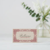 Classic Vignette Visitekaartje Design (rood) (Staand voorkant)