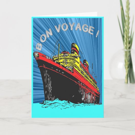 Classic Vinatge Retro Bon Voyage Wenskaart Kaart (Voorkant)