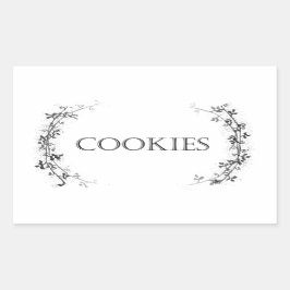 Classic Vine Design Cookie Jar Labels Stickers