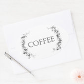 Classic Vine Design Koffiepot Etiketten Stickers (Envelop)