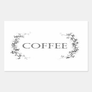 Classic Vine Design Koffiepot Etiketten Stickers
