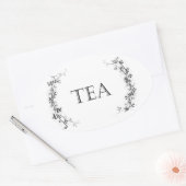 Classic Vine Design Tea Container Labels Stickers (Envelop)