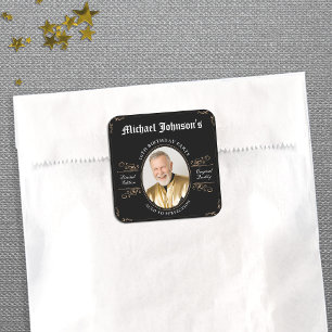 Classic Vintage Aged to Perfection 50th Verjaardag Vierkante Sticker