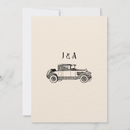 Classic Vintage bruiloft Jubileum Kaart (Achterkant)