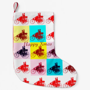 CLASSIC, VINTAGE CARS GATHERING POP ART Happy Xmas Kleine Kerstsok