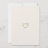 Classic Vintage Gold Monogram Wedding  Kaart (Achterkant)