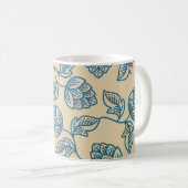 Classic Vintage Hop Leaves Pattern Koffiemok (Voorkant rechts)