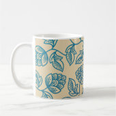 Classic Vintage Hop Leaves Pattern Koffiemok (Links)