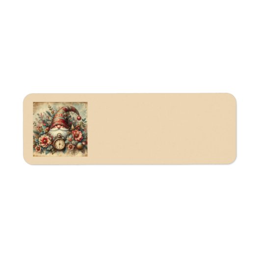 Classic Vintage Kerst Adresetiketten Etiket (Voorkant)