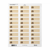 Classic Vintage Kerst Adresetiketten Etiket (Full Sheet)