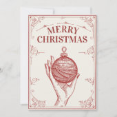 Classic Vintage kerst Feestdagenkaart (Voorkant)