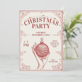 Classic Vintage kerst Kaart (Staand voorkant)