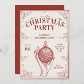 Classic Vintage kerst Kaart (Voorkant / Achterkant)