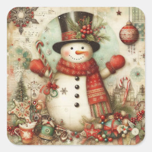 Classic Vintage Kerst Stickers
