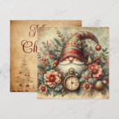 Classic Vintage Kerst Wenskaart Feestdagenkaart (Voorkant / Achterkant)