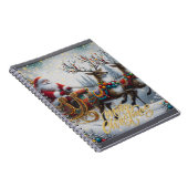 Classic/Vintage Kerstman & rendier Notitieboek (Rechterzijde)
