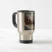 Classic/Vintage Kerstman & rendier Reisbeker (Voorkant links)