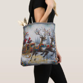 Classic/Vintage Kerstman & rendier Tote Bag (Dichtbij)