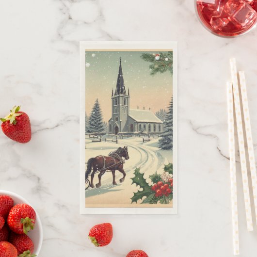 Classic/Vintage Kerstmisscène Mok Servet (Insitu)