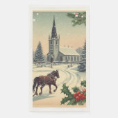 Classic/Vintage Kerstmisscène Mok Servet (Voorkant)