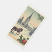 Classic/Vintage Kerstmisscène Mok Servet (Hoek)