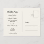 Classic Vintage Photo Wedding Invitation Postcard Uitnodiging Briefkaart (Achterkant)