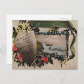 Classic Vintage Seaside Christmas  Briefkaart (Voorkant / Achterkant)