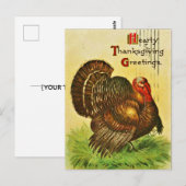 CLASSIC VINTAGE THANKSGIVING BRIEFKAART (Voorkant / Achterkant)