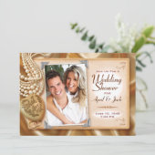 Classic Vintage Trouwen / Verloving Douche Kaart (Staand voorkant)