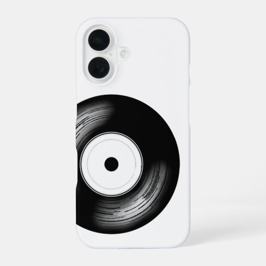 Classic Vinyl Disc iPhone 16 Hoesje (Achterkant)