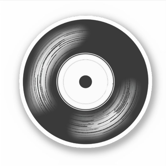 Classic Vinyl Disc Sticker (Voorkant)