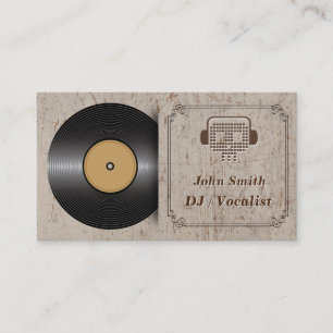 Classic Vinyl DJ Music Visitekaartje