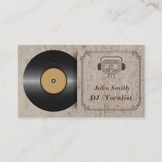 Classic Vinyl DJ Music Visitekaartje