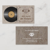Classic Vinyl DJ Music Visitekaartje (Voorkant / Achterkant)