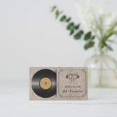 Classic Vinyl DJ Music Visitekaartje (Staand voorkant)