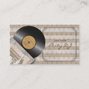 Classic Vinyl Record Club DJ Music Visitekaartjes