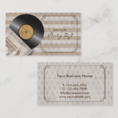 Classic Vinyl Record Club DJ Music Visitekaartjes (Voorkant / Achterkant)