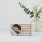 Classic Vinyl Record Club DJ Music Visitekaartjes (Staand voorkant)