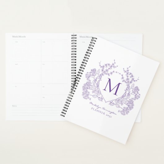 Classic Violet  Bloemkam Monogram Planner (Display)