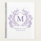 Classic Violet  Bloemkam Monogram Planner (Voorkant)