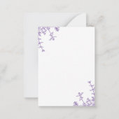 Classic Violet Floral Crest Monogram Notitiekaartje (Achterkant)